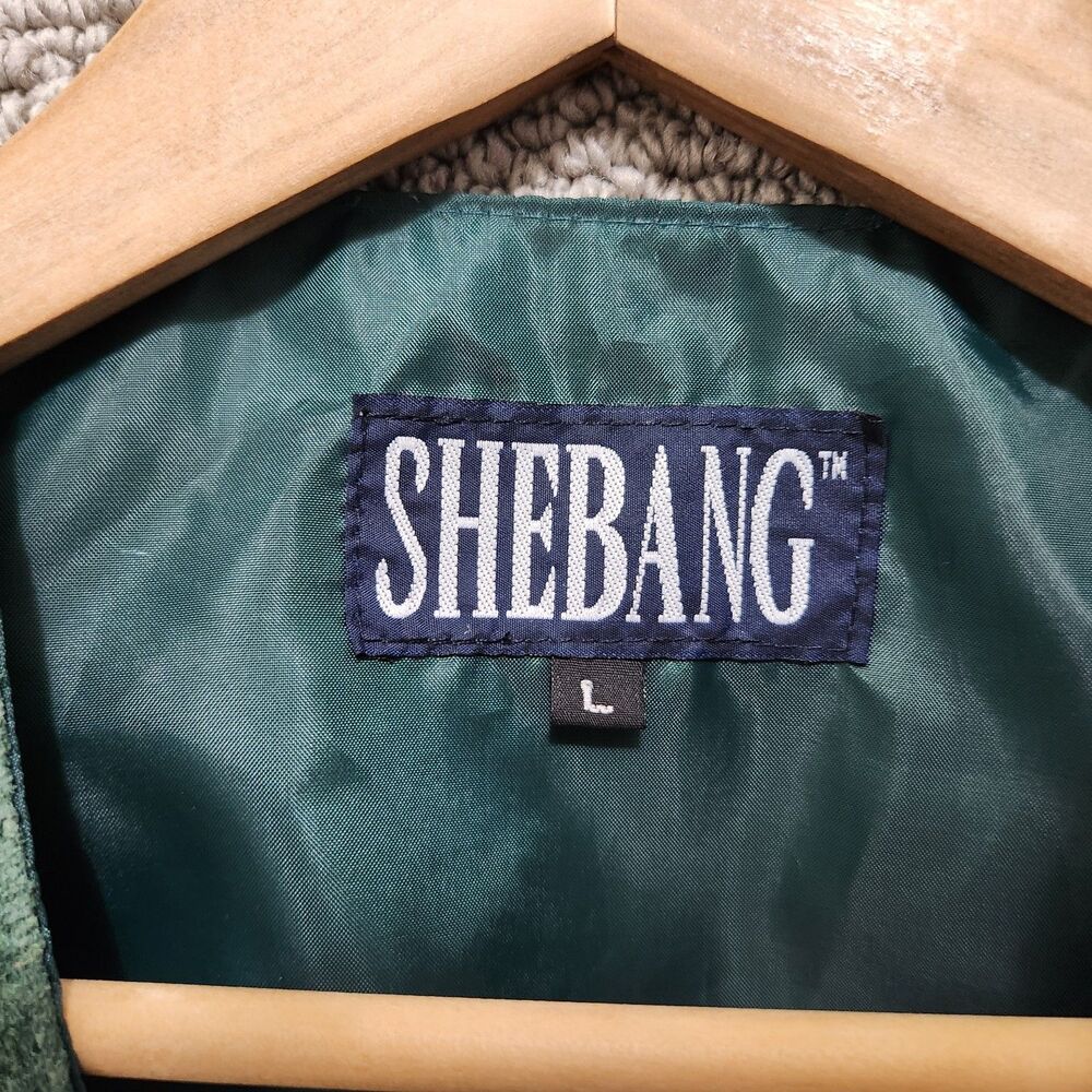 SHEBANG Women's Green Suede Leather Western Snap Front Vest Size L - Picture 4 of 7